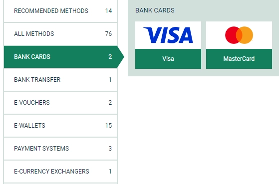 betwinnor visa deposit