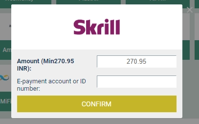 betwinner payment method skrill