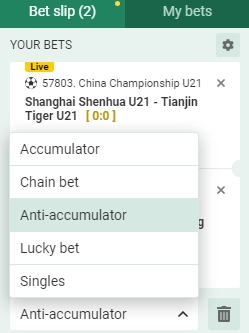 what is anti accumulator bet