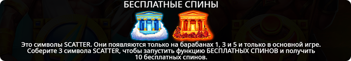 Zeus vs Hades Gods of War — символы SCATTER и правила бесплатных спинов