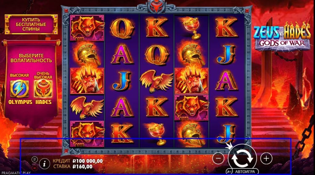 Игровой автомат Zeus vs Hades Gods of War — символы и графика в режиме Аида