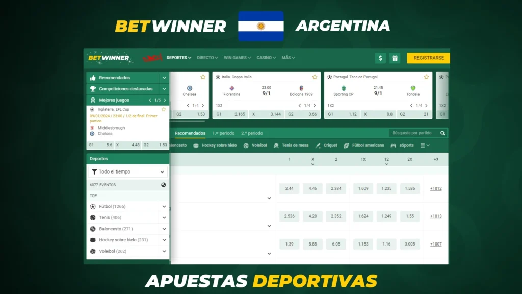 Tipos de apuestas deportivas en Betwinner Argentina