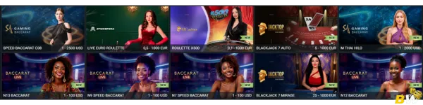 Blackjack Roulette Baccarat Poker