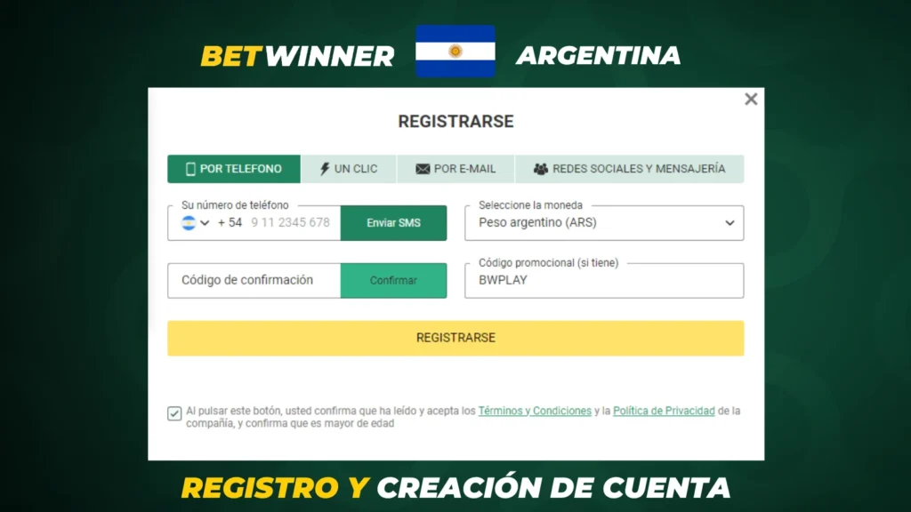 ¿Cómo Registrarse en Betwinner Argentina?