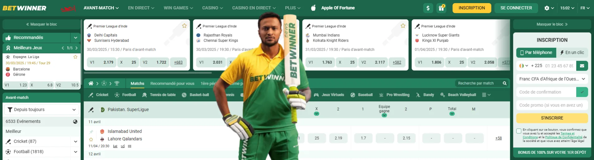 Guide des paris IPL