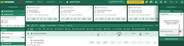 Registrar tu apuesta IPL