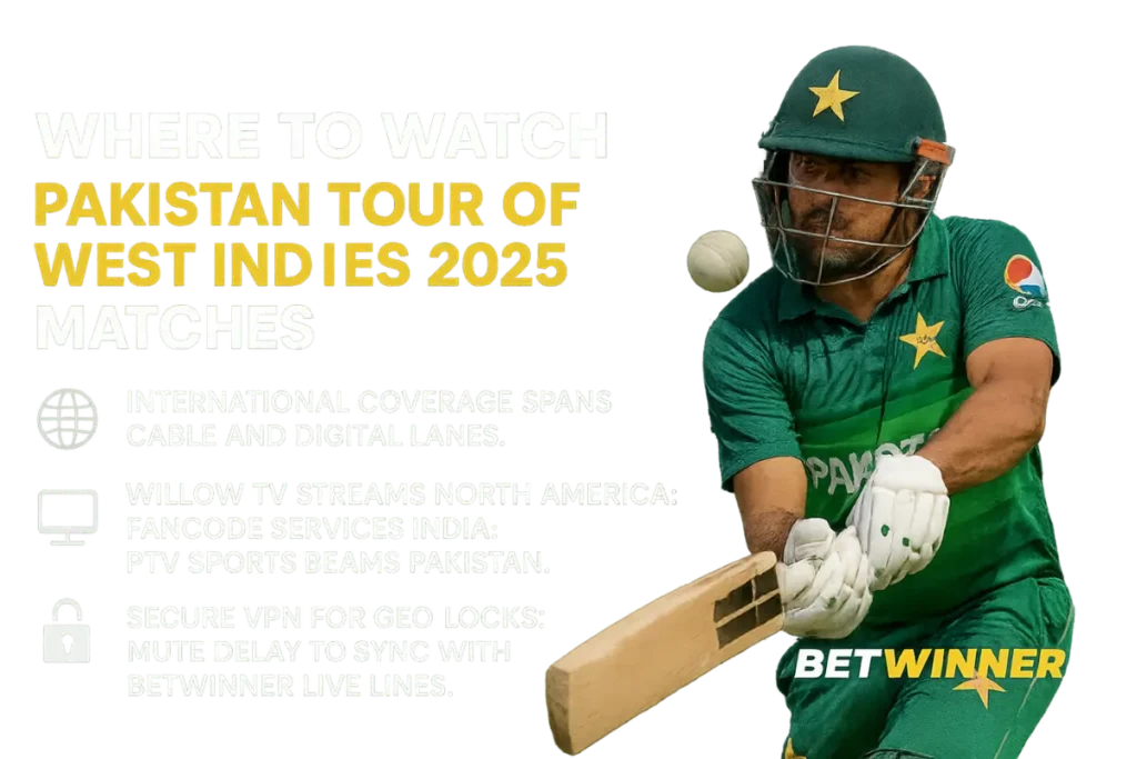 Where to Watch Pakistan Tour of West Indies 2025 Matches