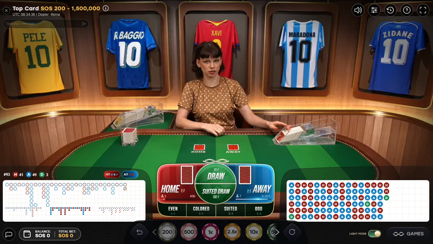 Available live game types