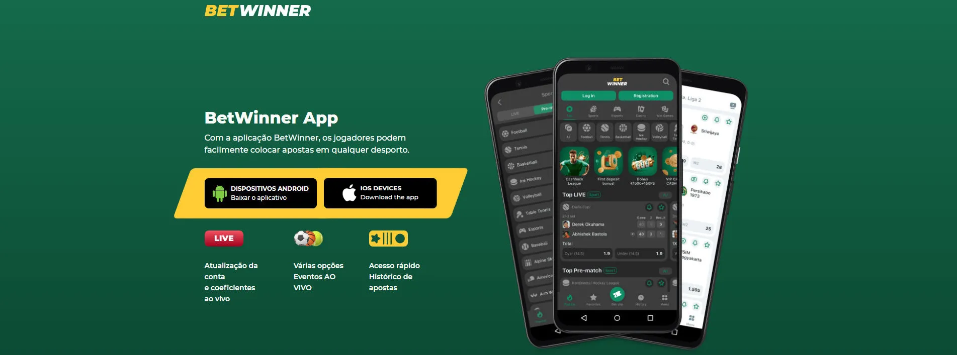 App Aposte Qualquer Lugar
