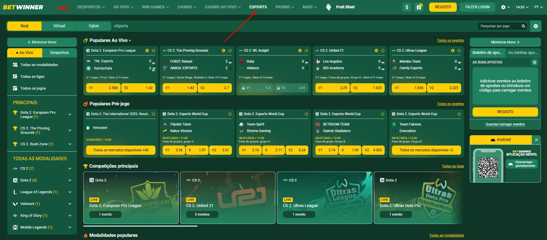 Esports Apostas