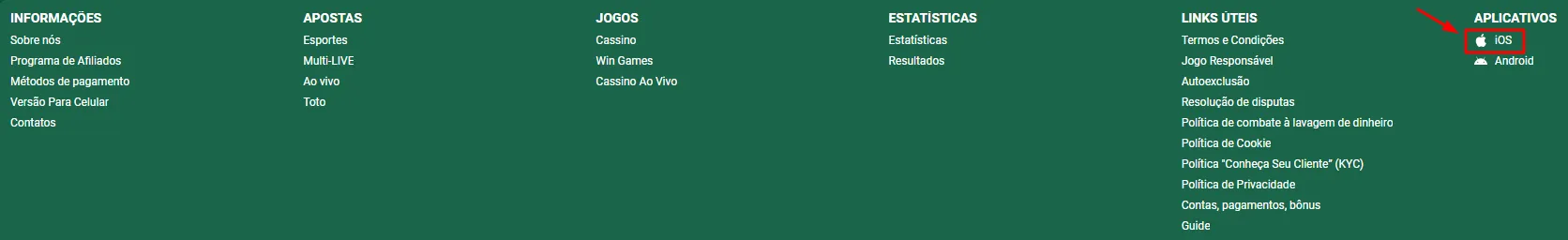 Acessando link de download