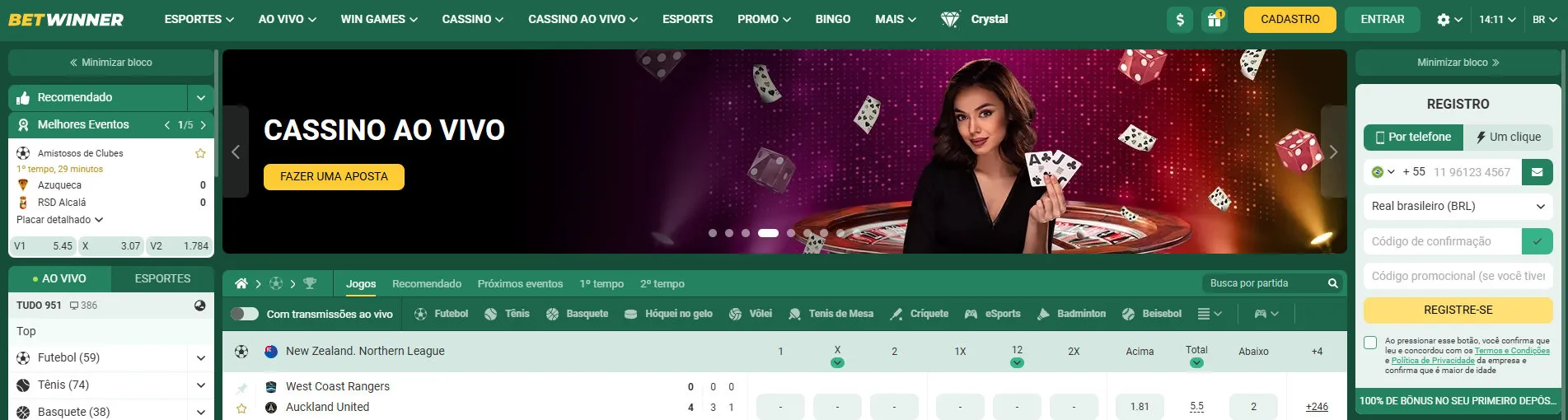 Jogos Cassino ao Vivo