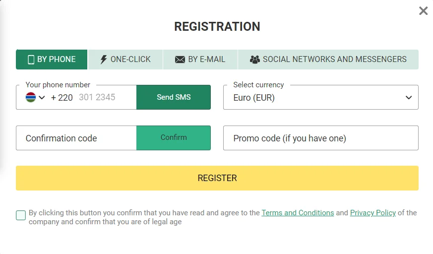 betwinner registration