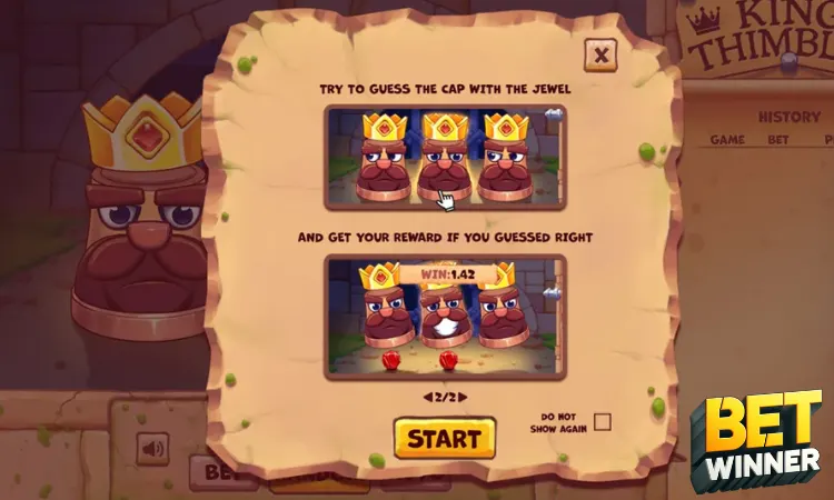 How to Play King Thimbles on Betwinner