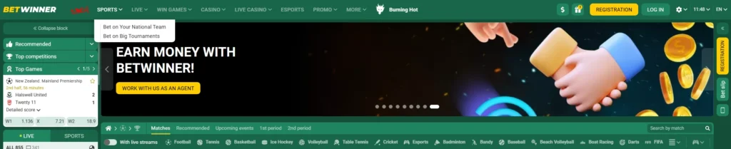 Sports Betting Options on Betwinner Tanzania