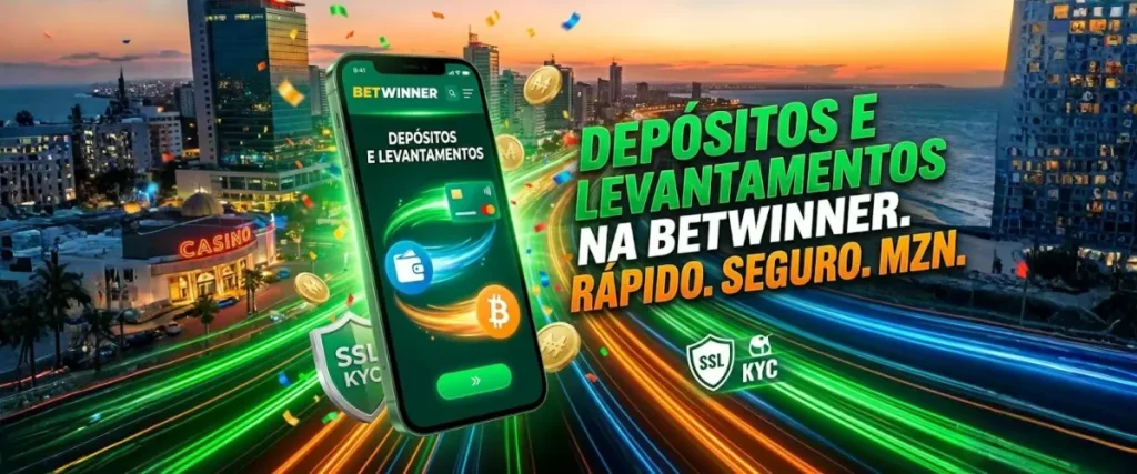 Depósitos e levantamentos na Betwinner Moçambique