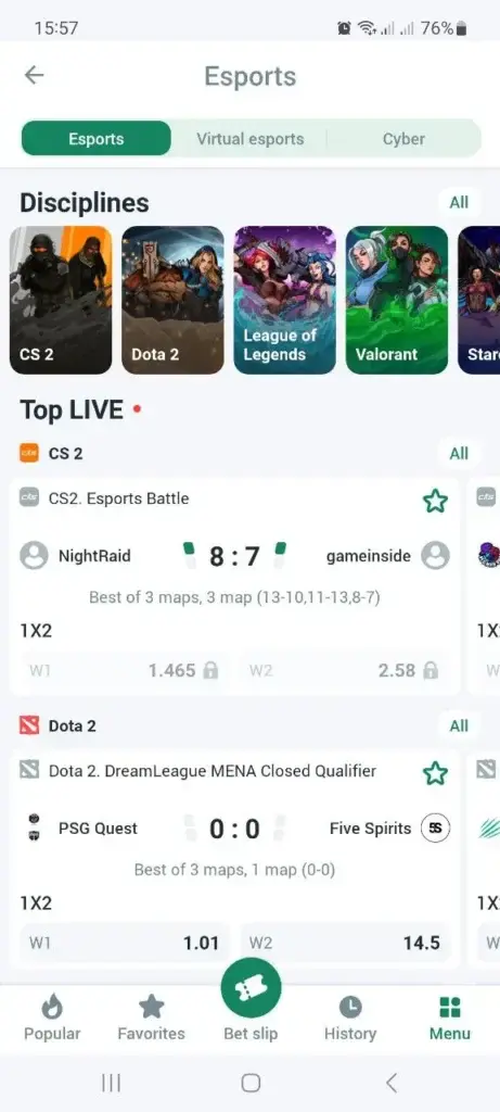 Варианты ставок на киберспорт