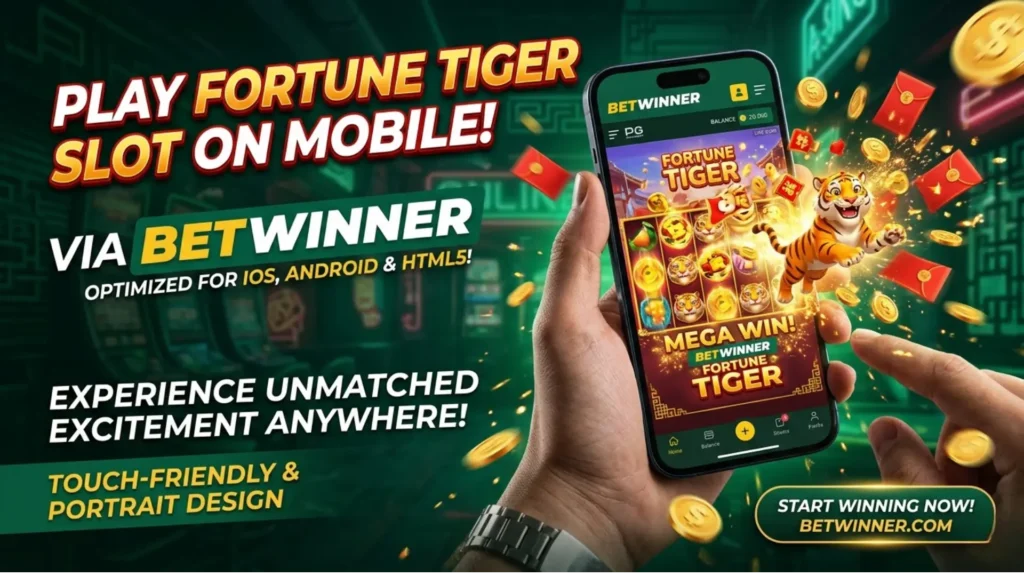 Играйте в слот Fortune Tiger на мобильном устройстве через Betwinner.