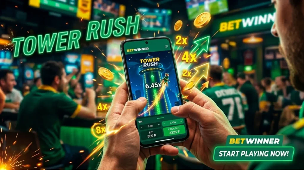 Jogando Tower Rush no celular via Betwinner