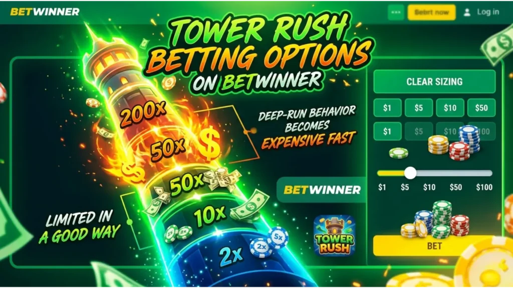 Opções de apostas em Tower Rush