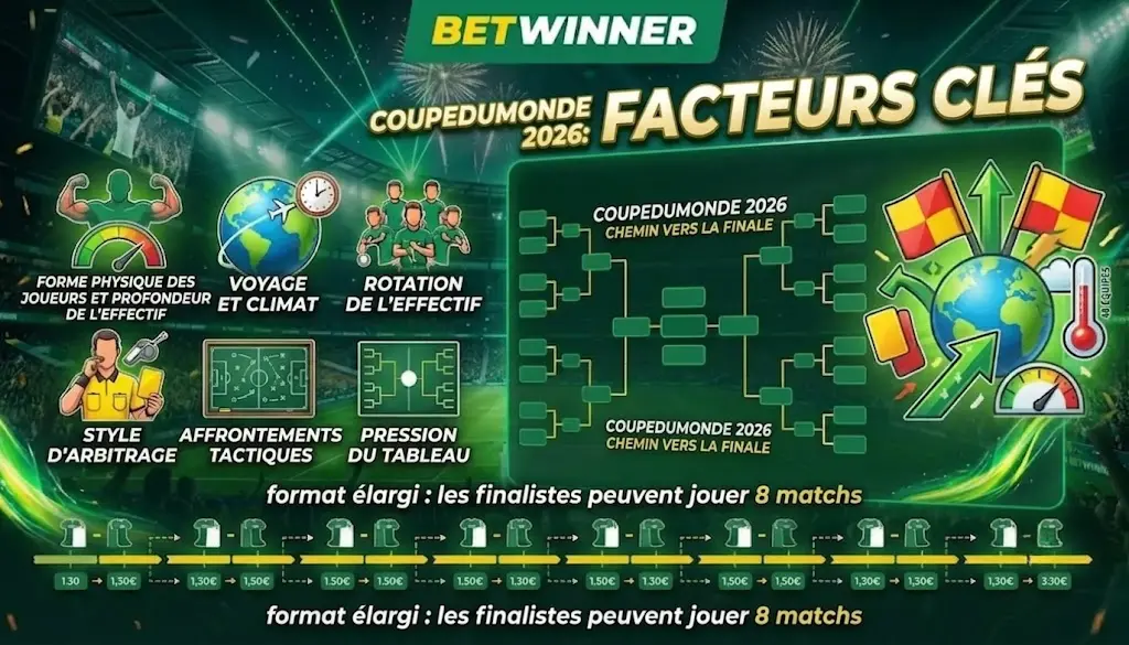 Facteurs clés susceptibles d'influencer les résultats de la Coupe du Monde de la FIFA 2026 sur BetWinner