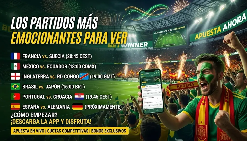 Los partidos más emocionantes para ver