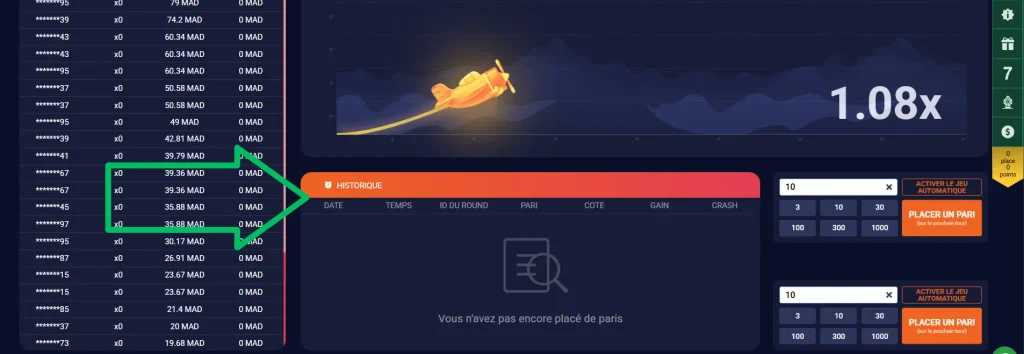Historique du Crash Game