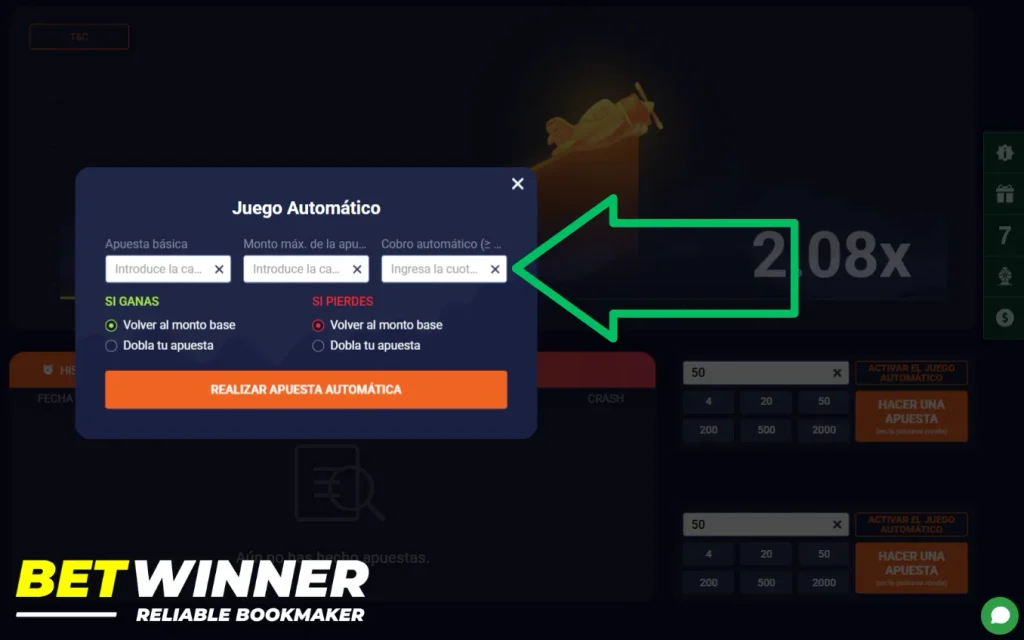 Configuración multiplicador Cobro automático