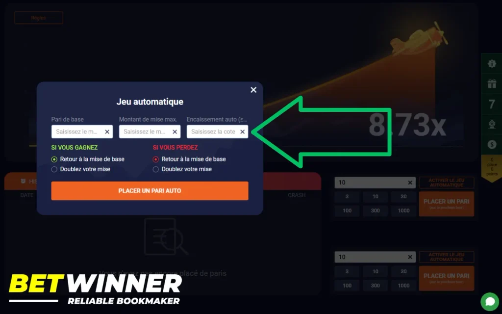 Définir multiplicateur d'Encaissement auto