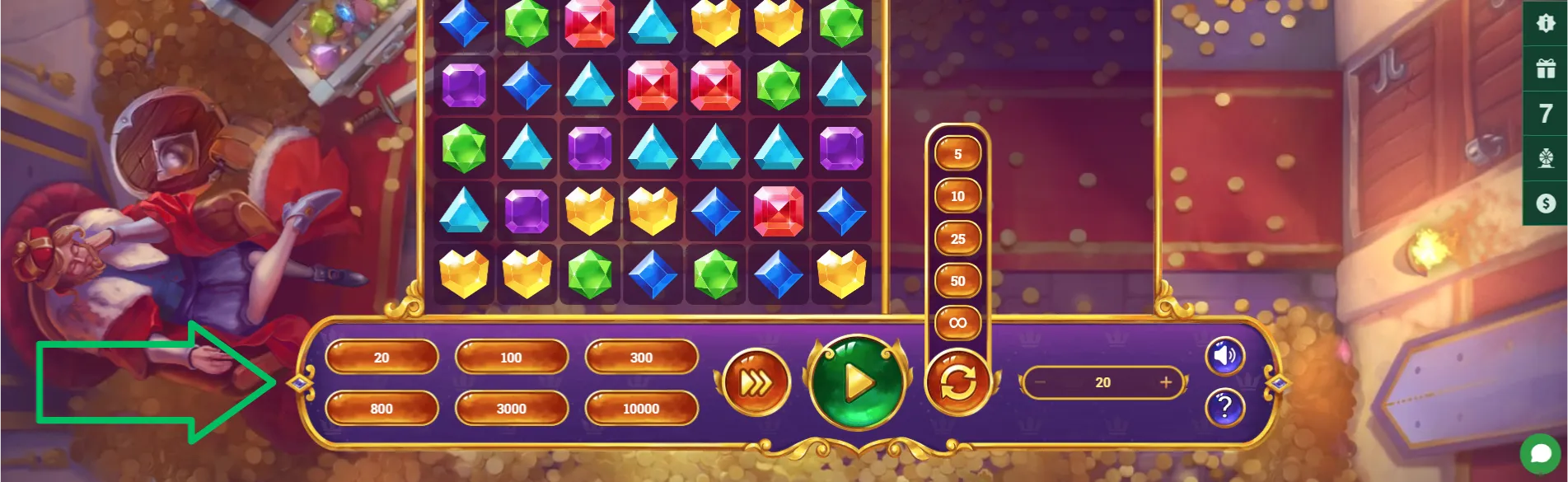 Crystal Slot Bet Options
