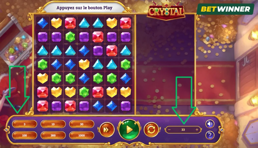 Choisissez votre mise Crystal