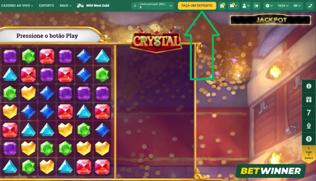 Fazendo um Depósito BetWinner