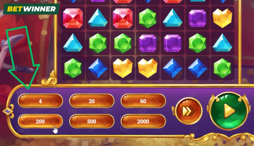 Seleccionar tu apuesta Crystal