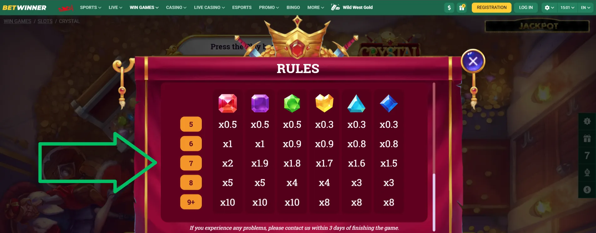 Crystal Slot Symbols Gameplay