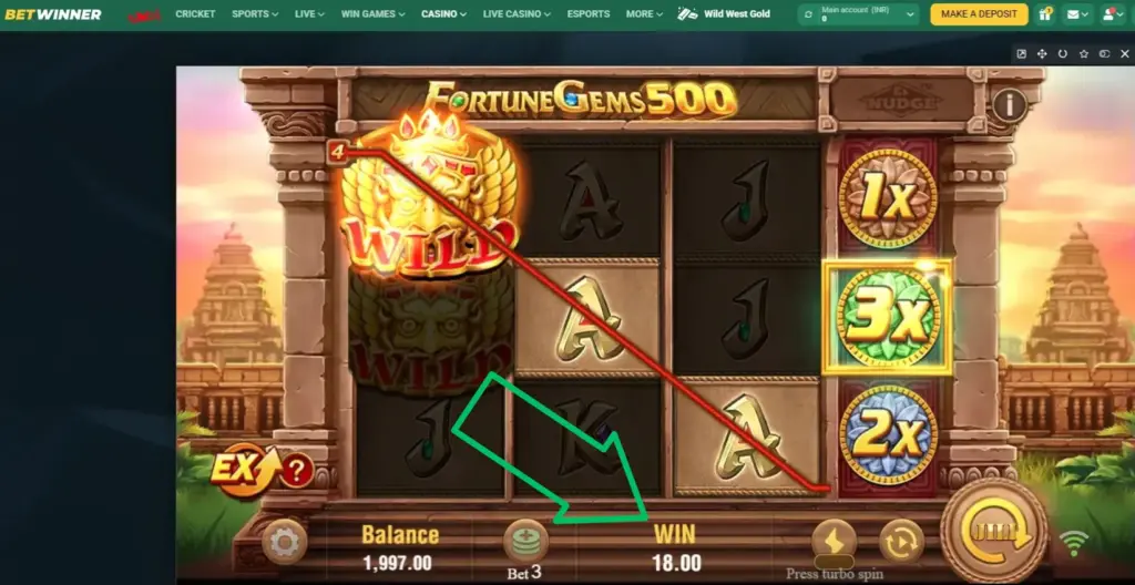 Winnings Fortune Gems 500