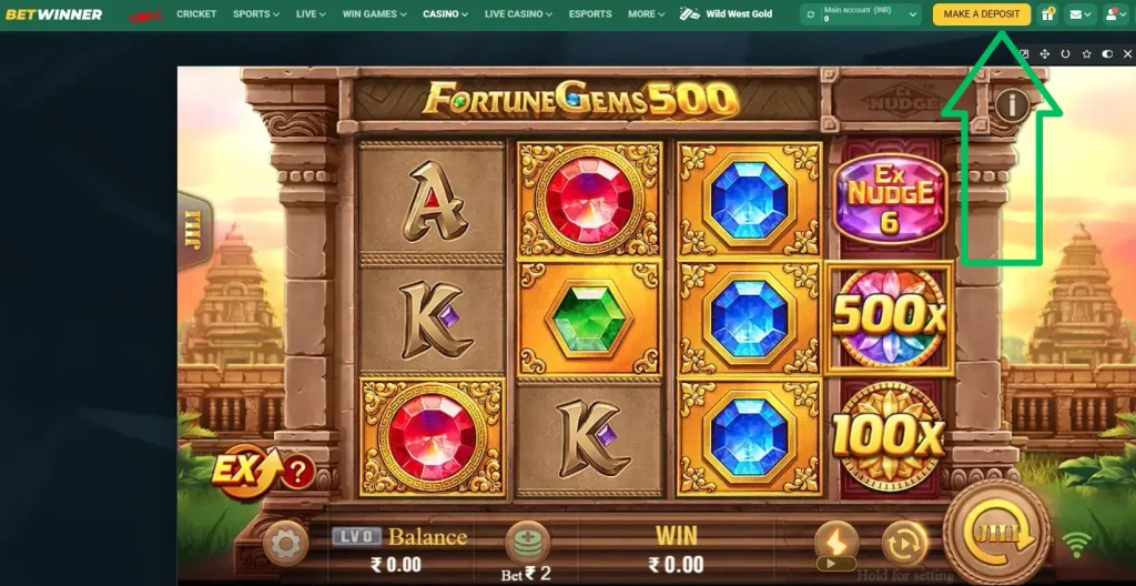 Making a Deposit BetWinner