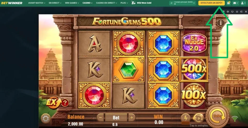 Effectuer un dépôt BetWinner