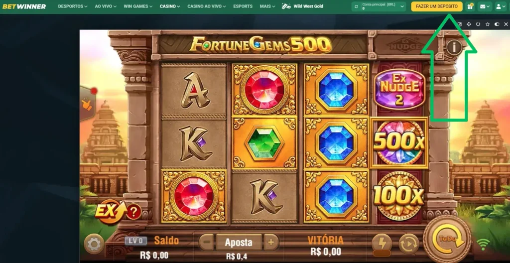 Fazer um depósito BetWinner
