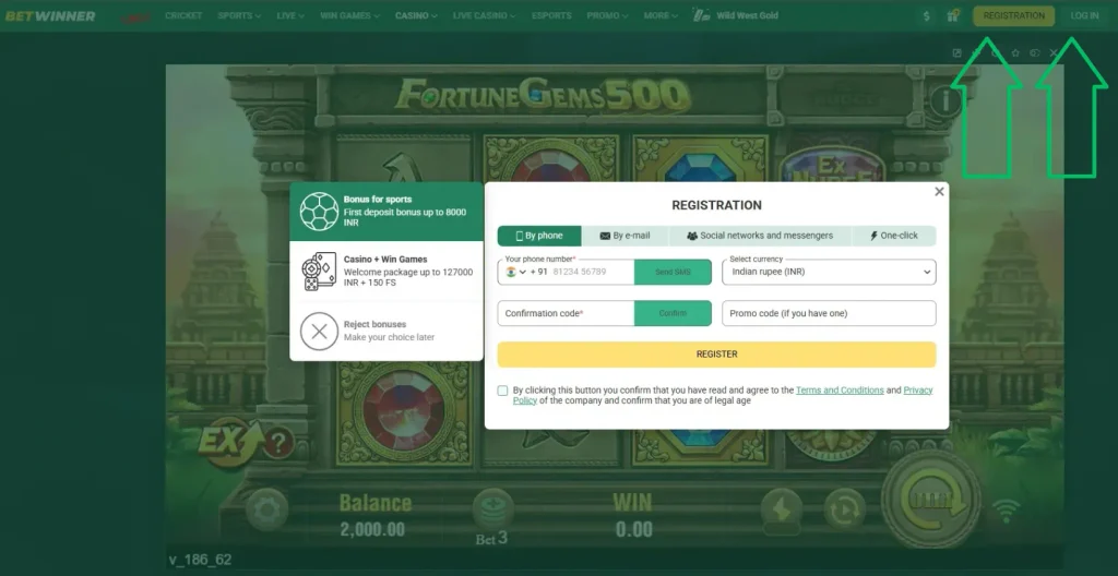 BetWinner Registration and Login
