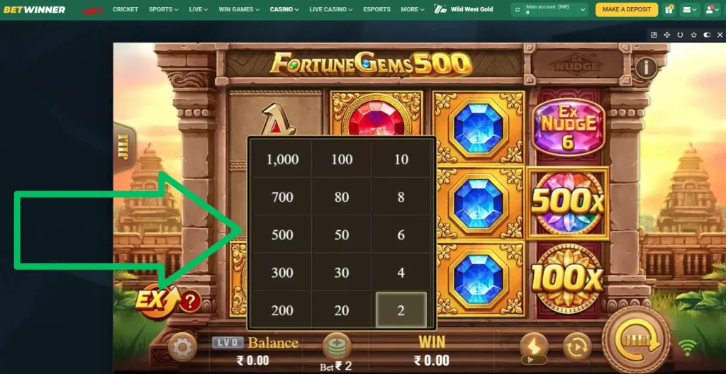 Selecting Stake Fortune Gems 500