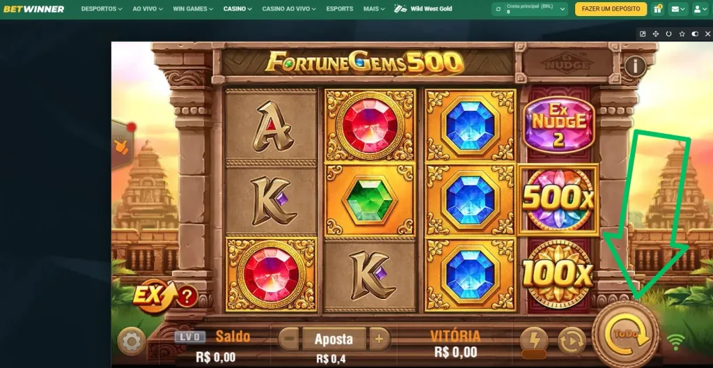 Inicie Rotação Fortune Gems 500