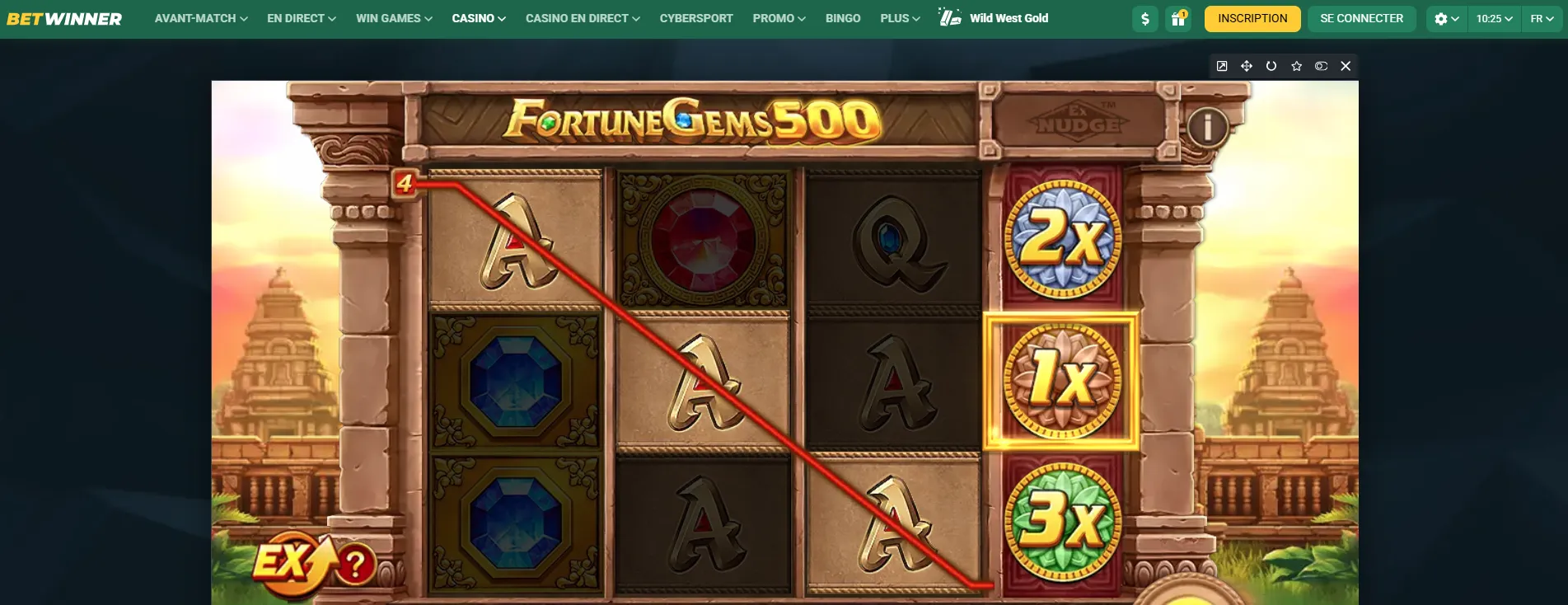 Symboles paiements Fortune Gems 500