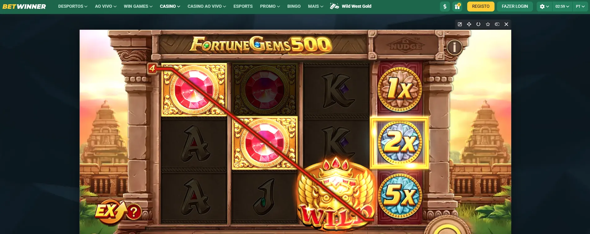 Símbolos Pagamentos Fortune Gems 500