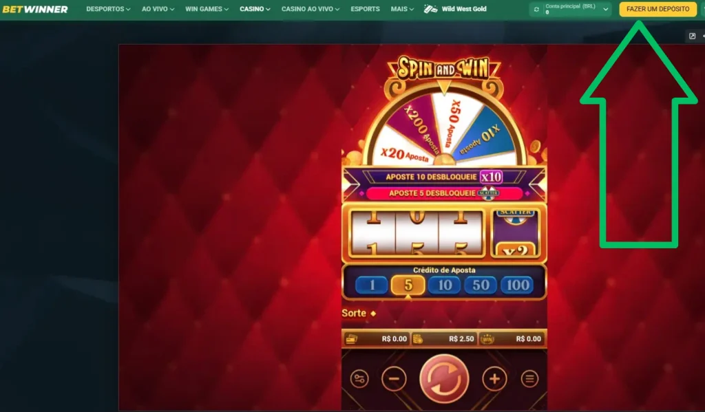 Funcionalidades Modo Demo Spin and Win