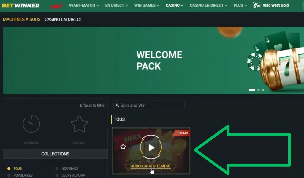 Comment jouer Spin and Win gratuitement