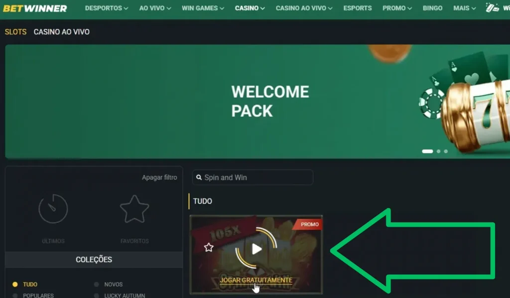 Como jogar Spin and Win gratuitamente