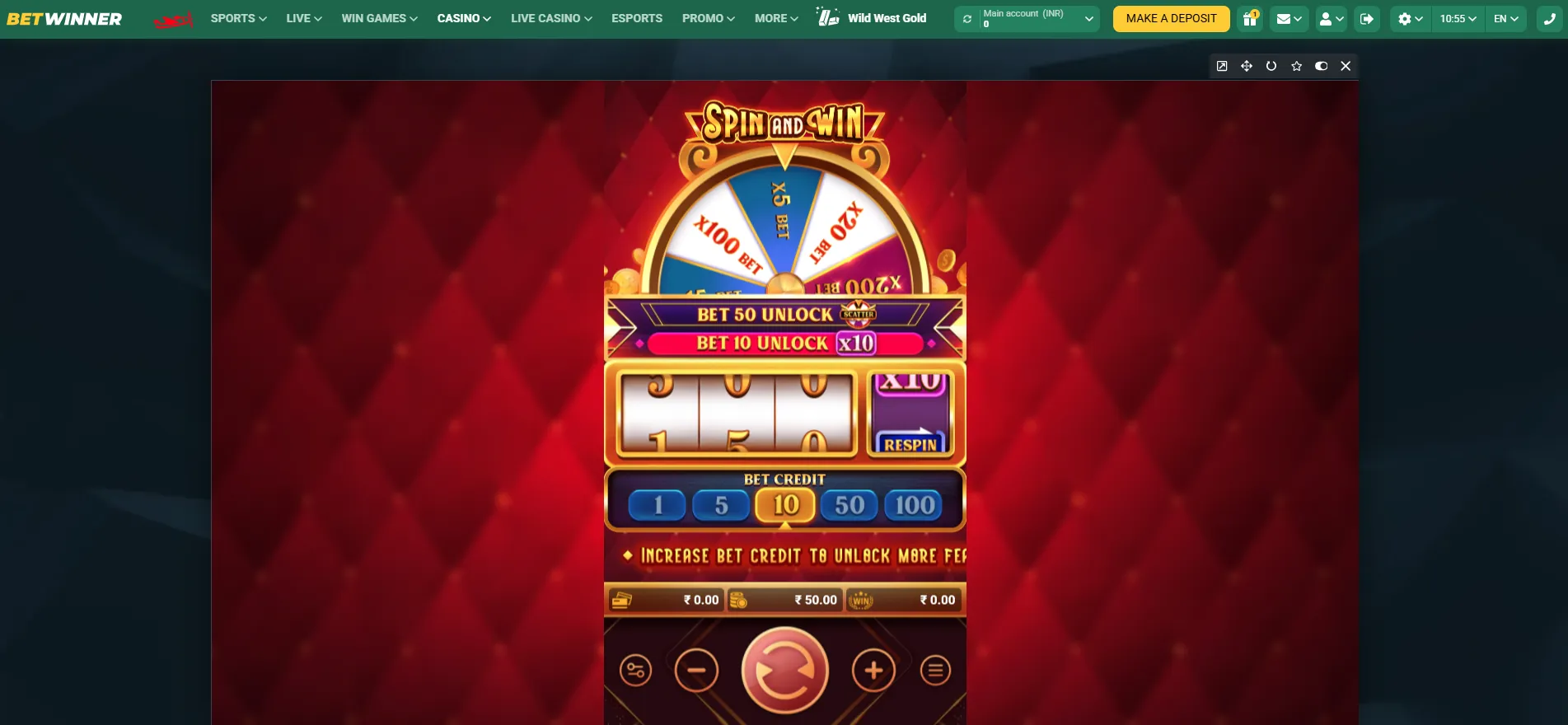 Play Spin and Win BetWinner