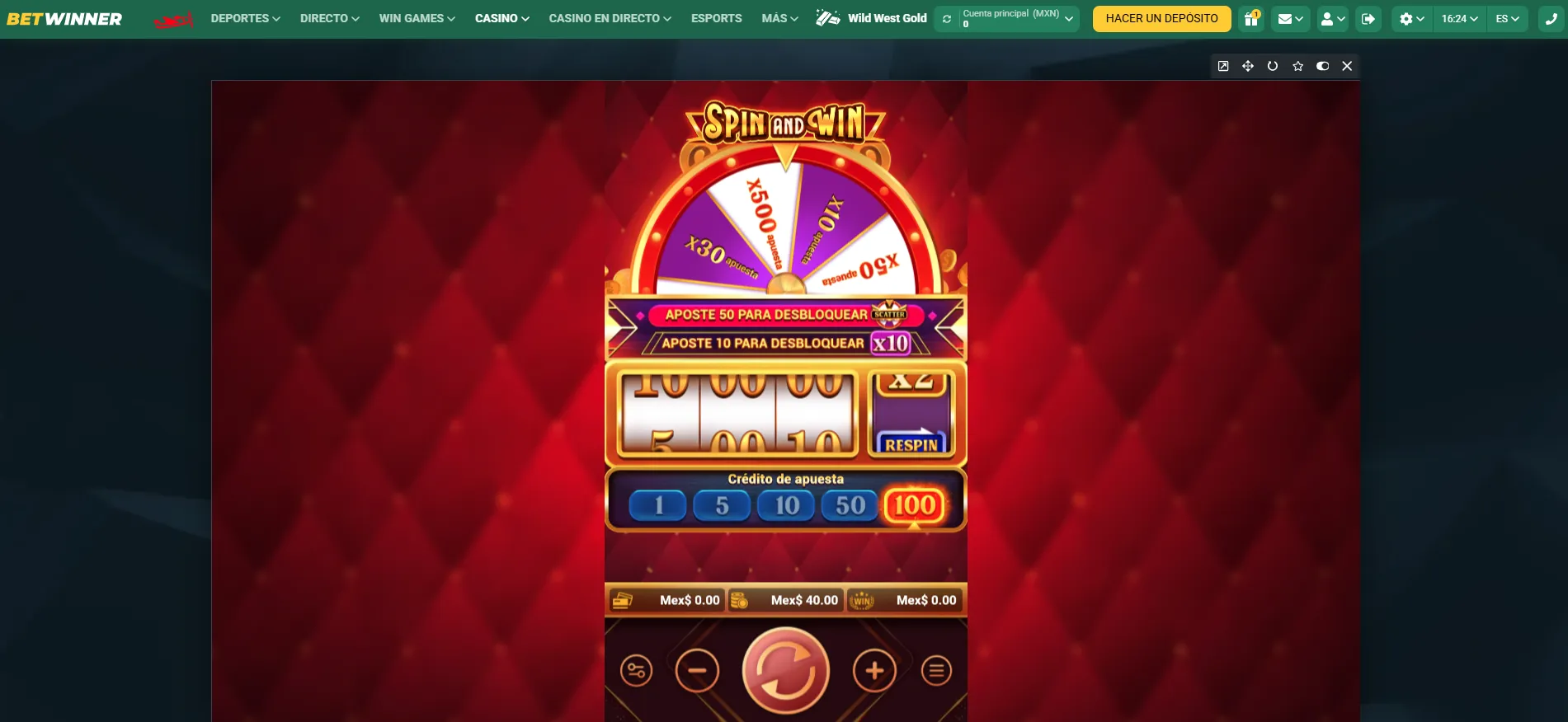 jugar Spin and Win BetWinner