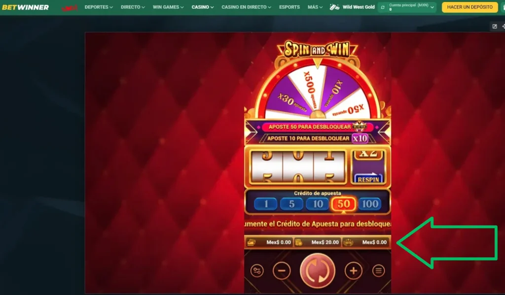 Retirada fondos Spin and Win
