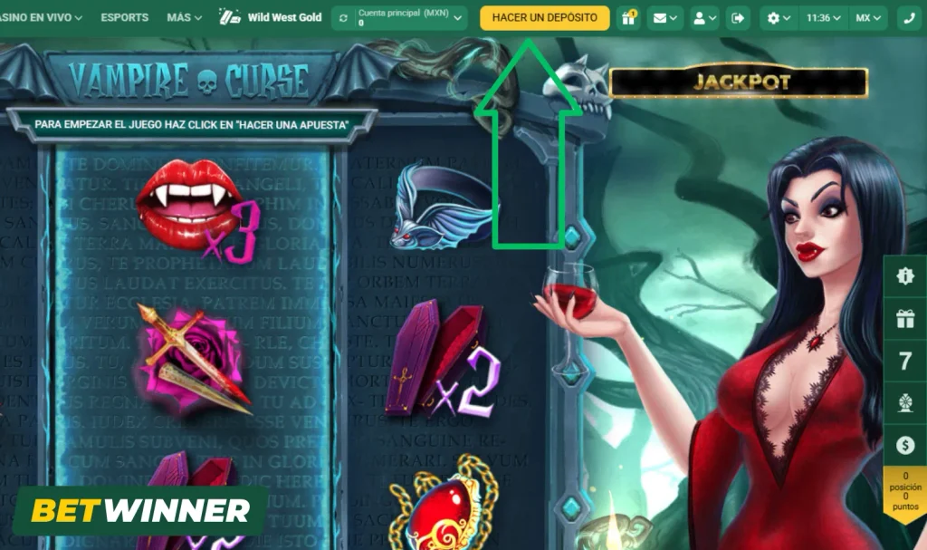 Realizar un depósito BetWinner